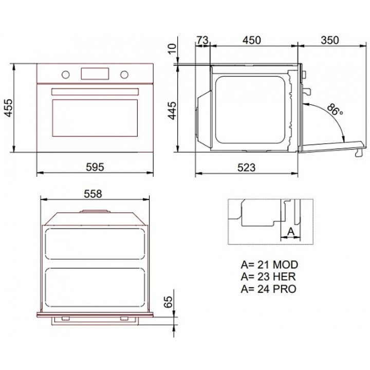 Встраиваемая микроволновая печь Bertazzoni FMOD4077MTB1